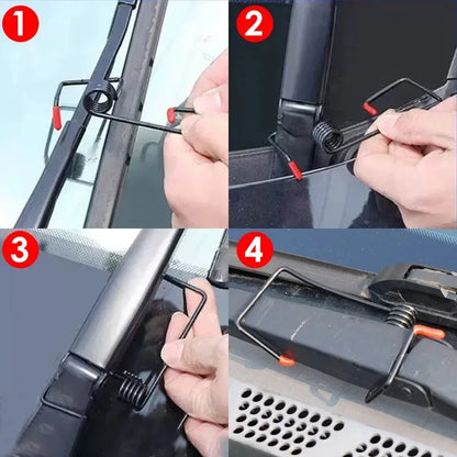 11cm Car Wiper Booster Spring – Universal Intelligent Wiper Arms, Alloy Rubber Windscreen Wipers, Replaceable Auto Parts Tool