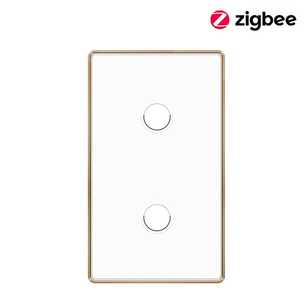 Tuya ZigBee Smart Touch Light Switch (1/2/3/4 Gang) – Aluminum Alloy Wall Switch with Neutral Wire, Smart Life App, Alexa & Google Home Control