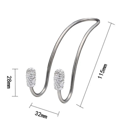 2 Pack Bling Diamond Universal Car Headrest Seat Back Organizers - Strong, Durable Auto Backseat Storage Hooks