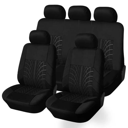 Universal Full Set Car Seat Covers – Front Split & Rear Bench Cloth Protectors for SUV, Sedan & Van Automotive Interior Protection Accessories