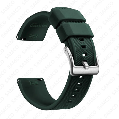 Premium Silicone Watch Band – Quick Release Rubber Strap, 18mm 20mm 22mm Replacement Watchband