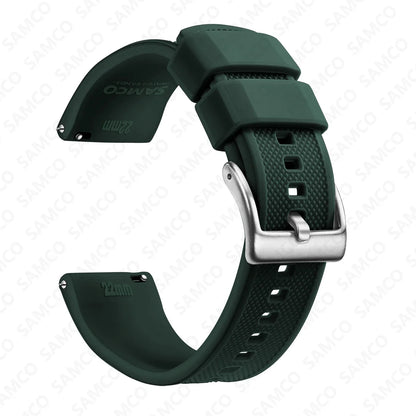 Premium Silicone Watch Band - Quick Release Rubber Replacement Strap for 18mm 20mm 22mm Watches