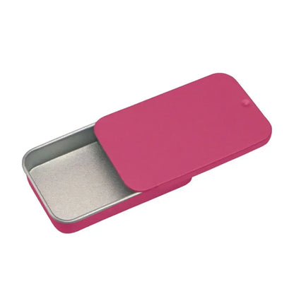 Metal Rectangular Mini Tin Box – Hinged Push-Top Candy, Pill & Small Storage Container