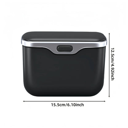 Multifunctional Car Trash Can with Lid – Hanging Storage Bin for Wet & Dry Use, Auto Interior Organizer Box Accessory