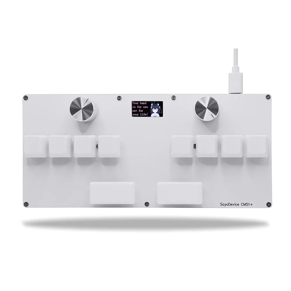 CM51 SayoDevice OSU DJ MAX Keyboard - Magnetic Outemu/Gateron Switches with Knob, Screen, & Shortcut Features