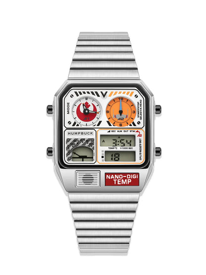 HUMPBUCK Men’s Digital Watch – Multifunctional Classic Wristwatch with Temperature, Stopwatch, Dual Time & Calendar