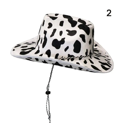 Western Cowboy Hat – Faux Leather Fedora for Men, Women & Kids, Wide Brim Beach & Travel Cap in Black, White & Pink