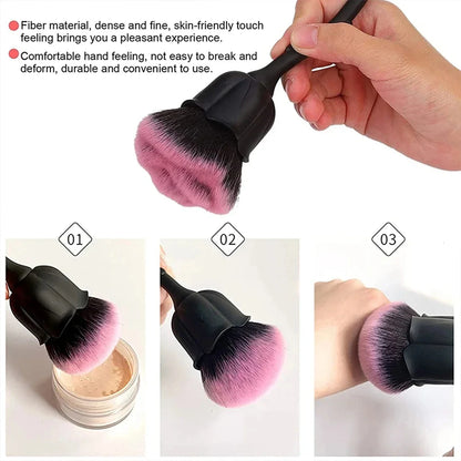 Rose Nail Dust Brush - Soft Manicure & Nail Art Cleaning Brush