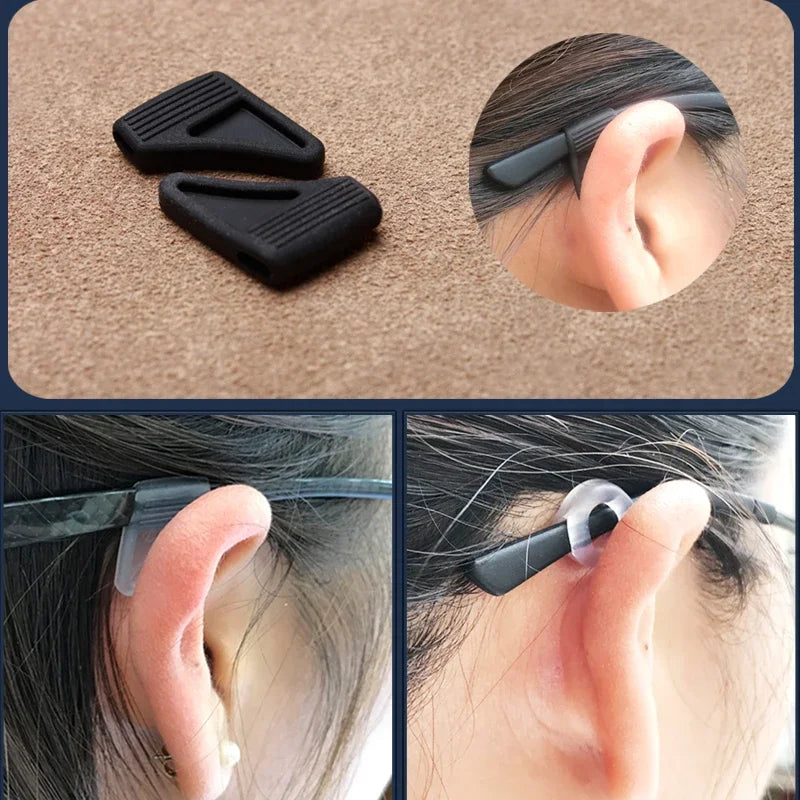 Eyeglass Retainer Set – Anti-Slip Silicone Ear Hooks for Glasses & Sunglasses