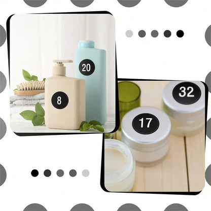 1-Inch Waterproof Number Stickers 1-50 – Self-Adhesive Vinyl Consecutive Decals for Crafts, Parties & Organization