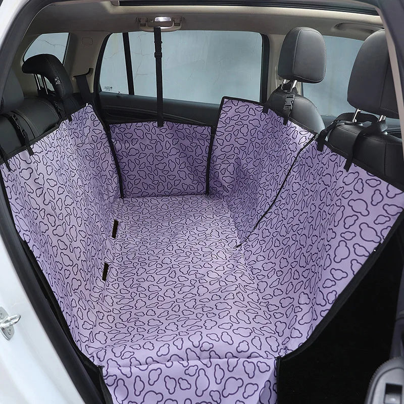 Waterproof Dog Car Seat Cover - Pet Travel Hammock Mat for Small, Medium & Large Dogs with Rear Seat Protection