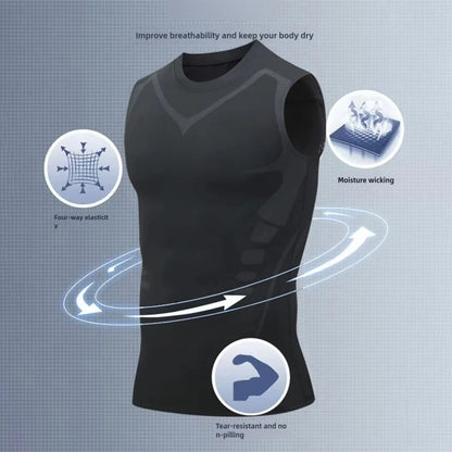 Men’s Compression Tank Top — Sleeveless Quick-Dry Gym Shirt for Fitness, Bodybuilding & Workout