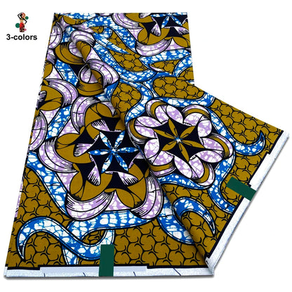2026 Original African Wax Print Fabric - 100% Cotton Nigerian Ankara Batik Soft Pagne Material