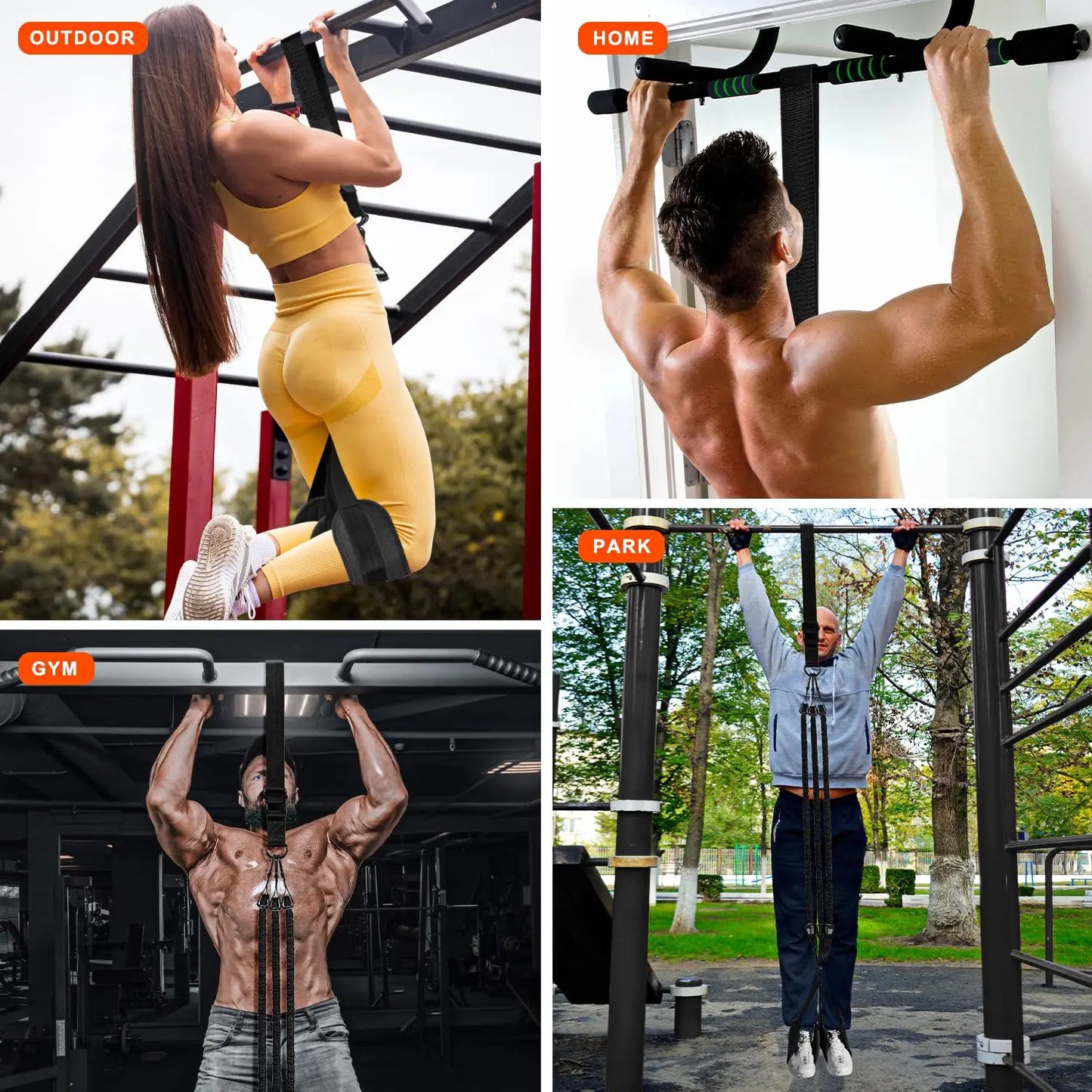 Assisted Pull-Up Bands 75-300LBS — Multifunctional Strength Training & High-Intensity Fitness Assist Belt