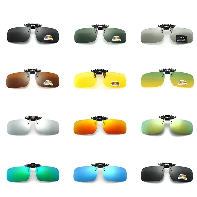 Polarized Clip-On Sunglasses – HD UV400 Driving & Night Vision Glasses Shades