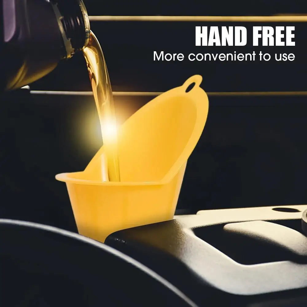 Car Long Stem Oil Funnel – Anti-Splash Plastic Fuel Filling Tool for Car & Motorcycle Refueling Auto Accessories