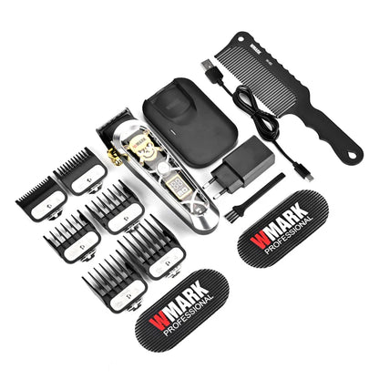 WMARK NG-130 Wireless Charging Hair Clipper – High Speed Professional Type-C Rechargeable Cutter with Charging Stand