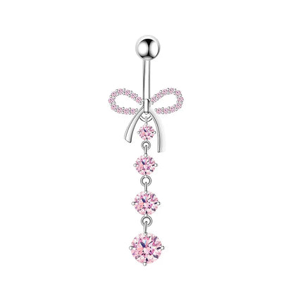 Stainless Steel CZ Belly Button Piercing – Heart & Butterfly Navel Barbell Jewelry for Women Sexy Navel Ring