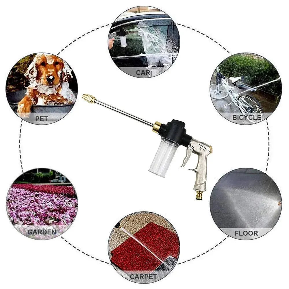 Adjustable Metal Sprinkler: High Pressure Car Wash Foam Pot Lance - Irrigation Tool for Garden Watering Hose Sprinkler
