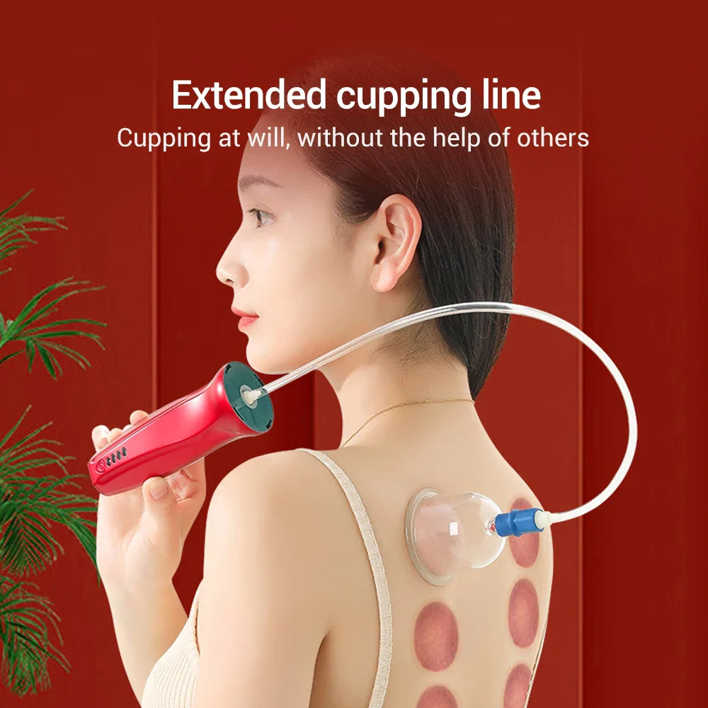 Smart Cupping Massage Instrument – Vacuum Suction Cups for Anti-Cellulite, Meridian Cans, and Body Scraping Therapy Massager