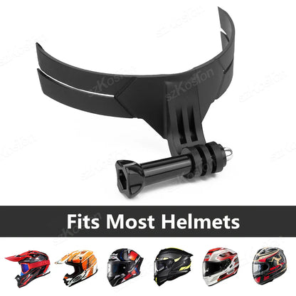 Motorcycle Helmet Chin Mount for Action Cameras – Full Face Holder for GoPro 13–8 & DJI Action 5/4