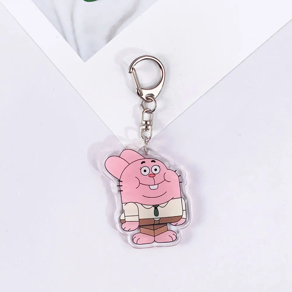 The Amazing World of Gumball Keychain — Cute Anime Acrylic Bag Charm & Backpack Pendant, Perfect Gift for Fans