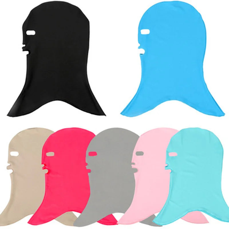 3-Hole Full Face Swim Mask - Unisex Summer Balaclava for Swimming, Surfing & Beach Sun Protection