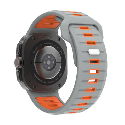 Sports Silicone Strap for Samsung Galaxy Watch Ultra 2025 — Soft Two-Color No-Gap Band for 47mm Galaxy Watch 7 Ultra