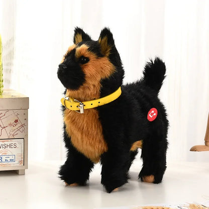 Simulation Electric Pet Dog Toy - Voice Control, Walking & Nodding Plush Robot with Music for Kids