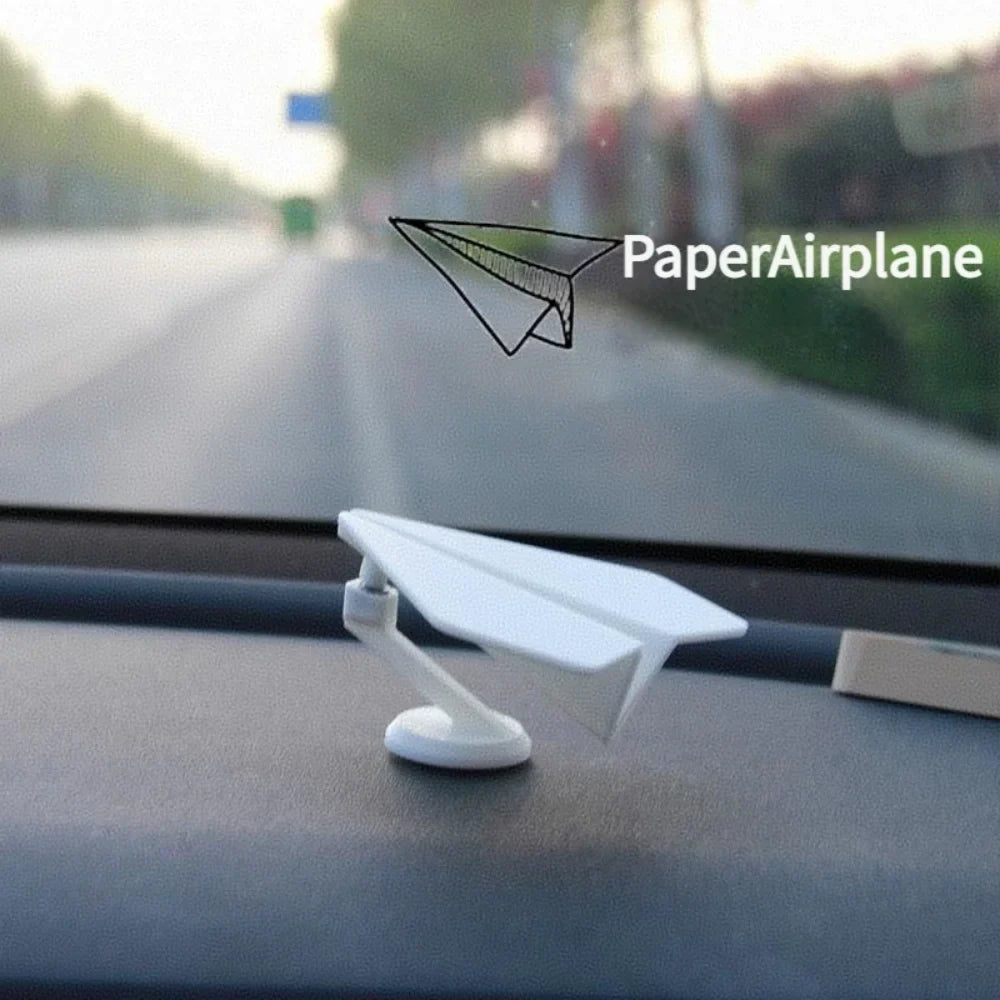 Auto Turning Airplane Model Decor – Rotating Car Dashboard Ornament for Interior & Center Console Decoration