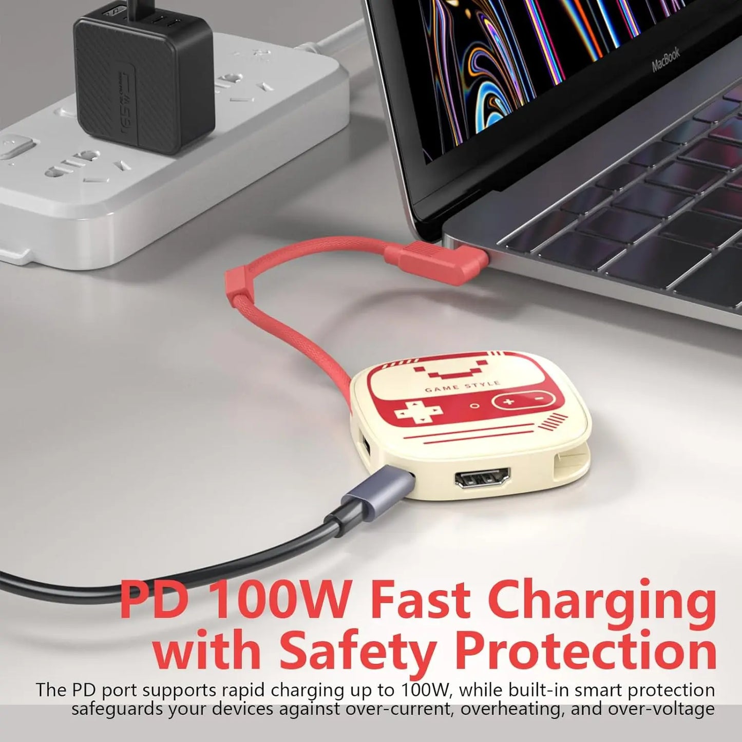 Switch 2 HDMI 4K@60Hz USB 3.0 100W PD – TV & Desktop Mode Adapter for Laptops, Tablets, Smartphones, Game Consoles