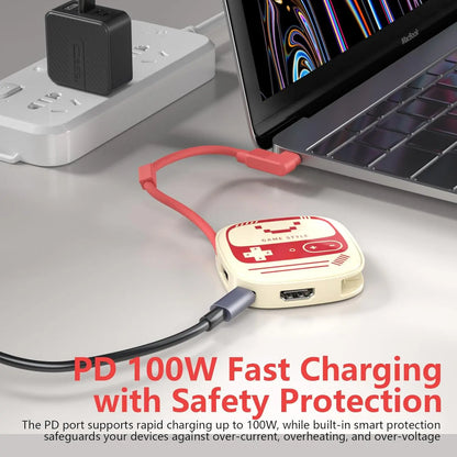 Switch 2 HDMI 4K@60Hz USB 3.0 100W PD – TV & Desktop Mode Adapter for Laptops, Tablets, Smartphones, Game Consoles