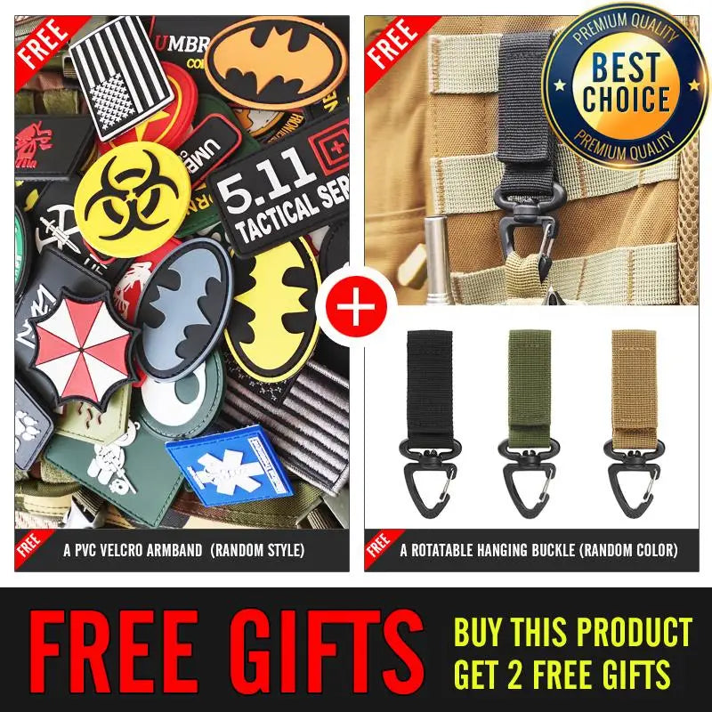 40L Tactical Reflective Backpack – Molle Camouflage Rucksack for Outdoor Hiking, Camping, Hunting & Travel