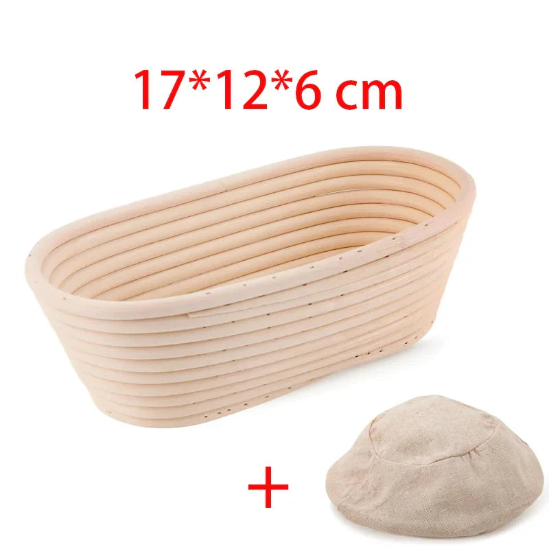 Oval Rattan Bread Proofing Basket — Wicker Dough Fermentation Sourdough Banneton Bread Basket