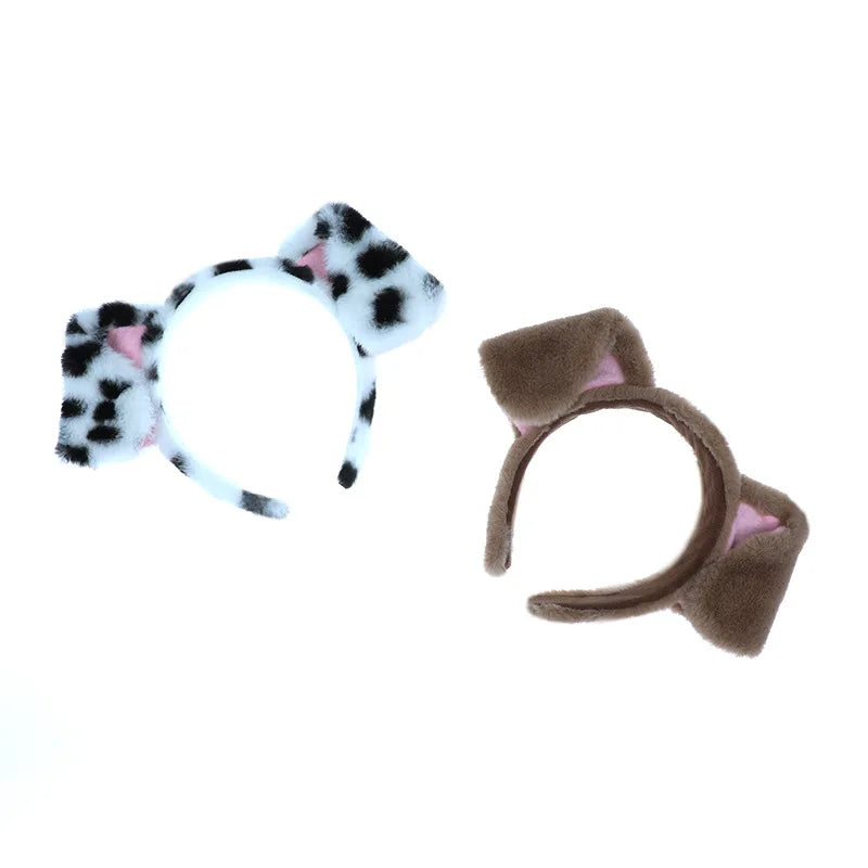Folded Dog Ear Hairband - Kawaii Cartoon Puppy Cosplay Headwear for Students & Dog Lovers