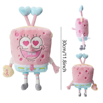 Anime Spongebob SquarePants Plush Toys – Patrick, Squidward, Mr. Krabs & Gary Stuffed Cartoon Toys, Birthday Gift for Kids