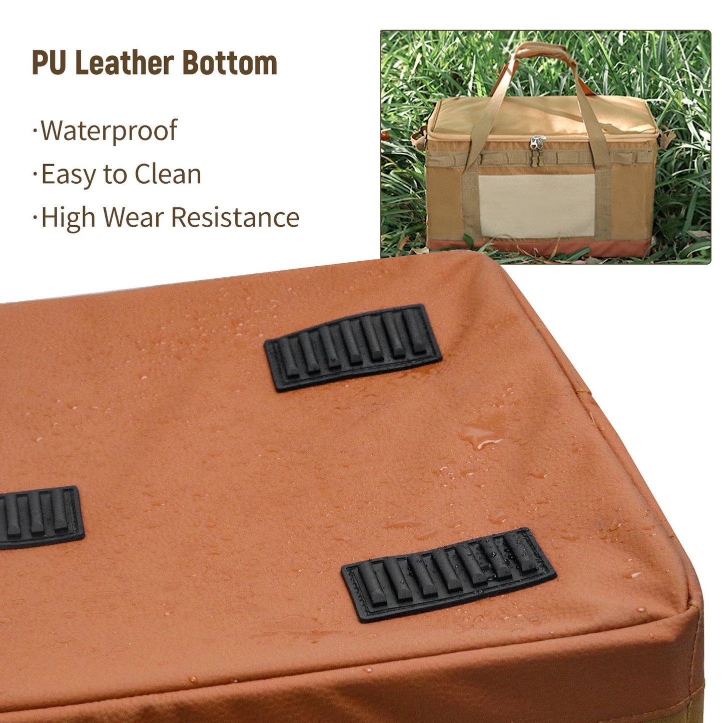 60L Large Camping Storage Bag – Collapsible Cooking Trunk Organizer, Waterproof Oxford Fabric