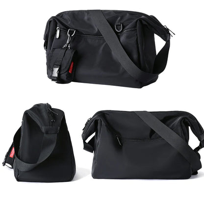 MOYYI INS Korean Style Waterproof Nylon Messenger Bag – Large Unisex Travel & Laptop Crossbody Shoulder Bag