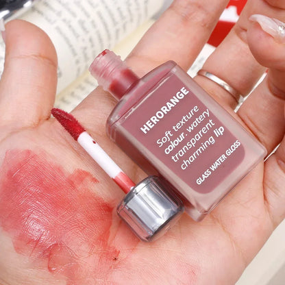 6-Color Water Mirror Gloss Lip Glaze – Long-Lasting, Hydrating, Moisturizing Liquid Lipstick