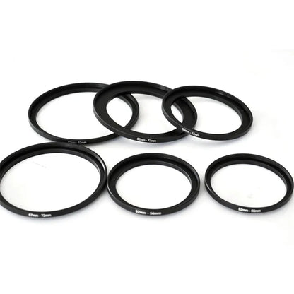9/18 Pcs Camera Lens Filter Step Up & Down Adapter Rings — Metal Filter Mount Kit for DSLR 37-82mm & 82-37mm