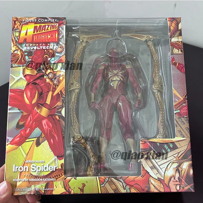 Amazing Yamaguchi Kaiyodo Iron Spider-Man Figure — Animation Collectible Action Model Toy, Birthday Gift