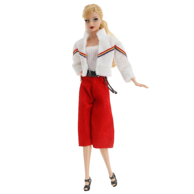 Fashion Doll Clothes for Barbie – Casual Dress, Pants & Trousers Outfit Accessories for Girls Gift Toy