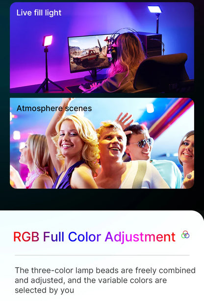Ulanzi VL120 Full Color RGB Video Light – Dimmable 2500K-9000K LED Photography & Vlog Fill Light for Cameras