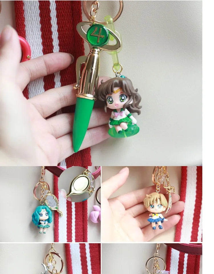New Sailor Moon Car Keychain — Tsukino Usagi Anime Figure Keyring, Backpack Pendant Doll, Kids’ Collectible Toy Gift