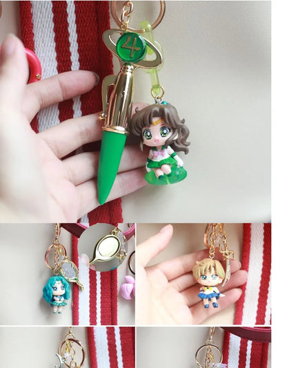 New Sailor Moon Car Keychain — Tsukino Usagi Anime Figure Keyring, Backpack Pendant Doll, Kids’ Collectible Toy Gift