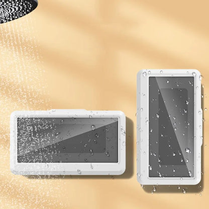 Bathroom Waterproof Phone Holder: Self-Adhesive Wall Mount Stand with Touch Screen Compatibility - Shower Sealing Storage Case