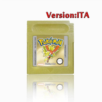 Pokemon GBC Game Cartridge - 16-Bit Video Game Card in Red, Blue, Crystal, Gold, Silver & Yellow Versions