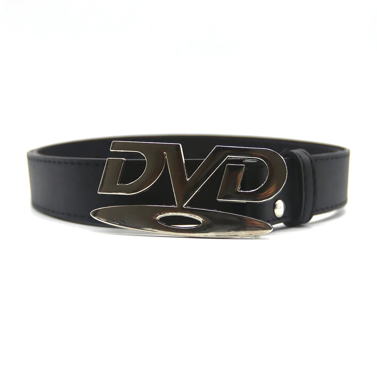 Unisex Vintage DVD Buckle Belt – Nostalgic Design Waist Strap for Jeans, Casual Fashion Belt for Men & Women