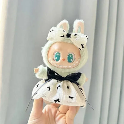 17cm Labubu Doll Clothes Set – Kpop EXO Labubu Idol V1 V2 Skirt & Sweater Outfit, Clothing Gift