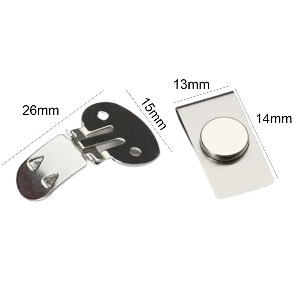 Magnetic Invisible Tie Clip - Automatic Fixing Buckle for Anti-Wrinkle, Anti-Swing Tie Holder Clips, Men's Necktie Collar Hidden Clasp